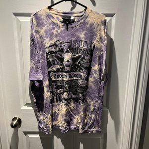 Tie Dye Purple And White Mens